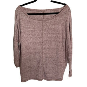 ATHLETA women size S Essence Flow Long Sleeve Gray Pink Top 657770